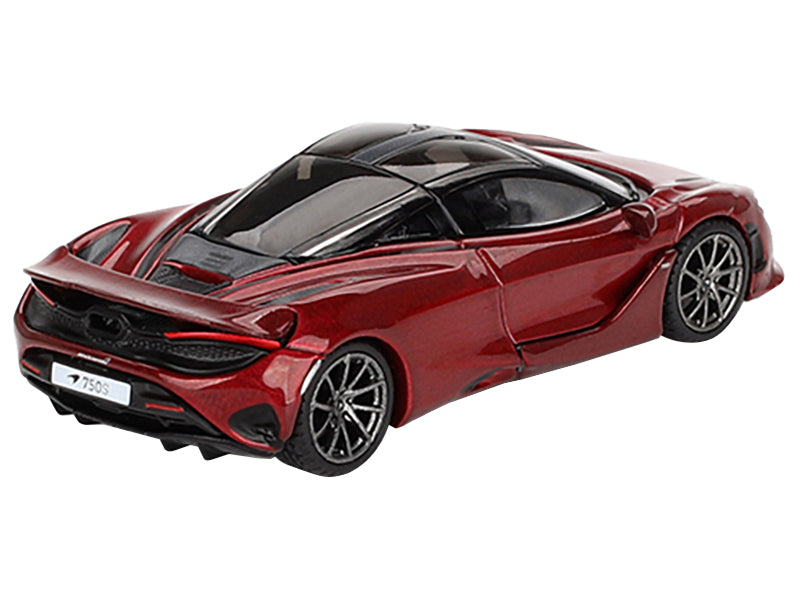 McLaren 750S Amaranth Red Metallic with Black Top Limited Edition to 5040 pieces Worldwide 1/64 Diecast Model Car by Mini GT