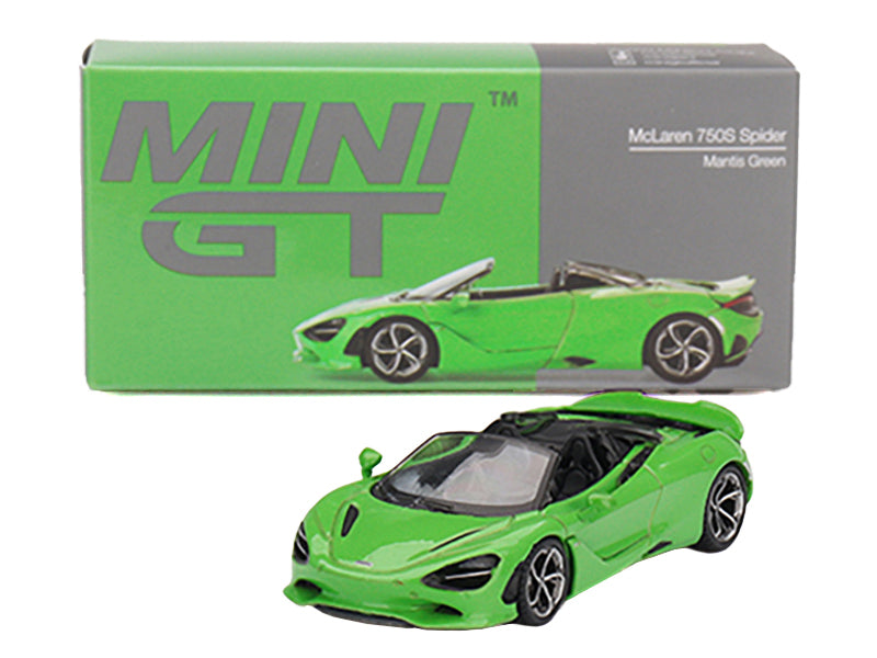 McLaren 750S Spider Mantis Green Limited Edition 1/64 Diecast Model Car by Mini GT