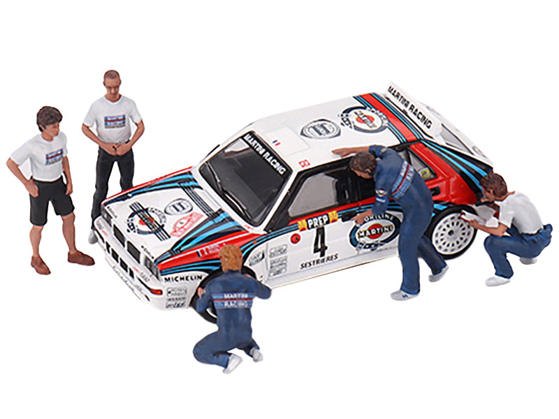 "Martini Racing WRC" 5 Piece Figure Set for 1/64 scale models by Mini GT