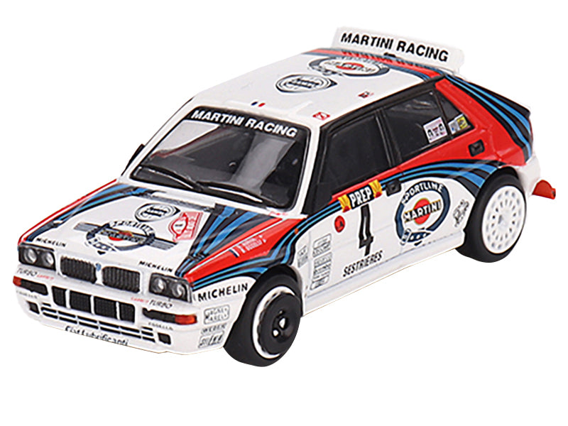 Lancia Delta HF Integrale Evoluzione "Martini Racing - 1992 Rally MonteCarlo" 4 Piece Set 1/64 Diecast Models by Mini GT