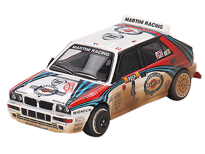 Lancia Delta HF Integrale Evoluzione "Martini Racing - 1992 Rally MonteCarlo" 4 Piece Set 1/64 Diecast Models by Mini GT