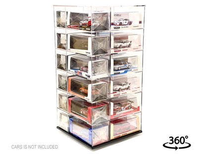 Showcase Large 24 Car Display Desktop Spinner "Mijo Exclusives" for 1/64 Scale Models