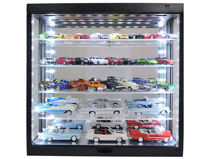 Showcase Wall Mount 5 Tier Display Case with Mirror Back Panel "Mijo Exclusives" for 1/64-1/43 Scale Models