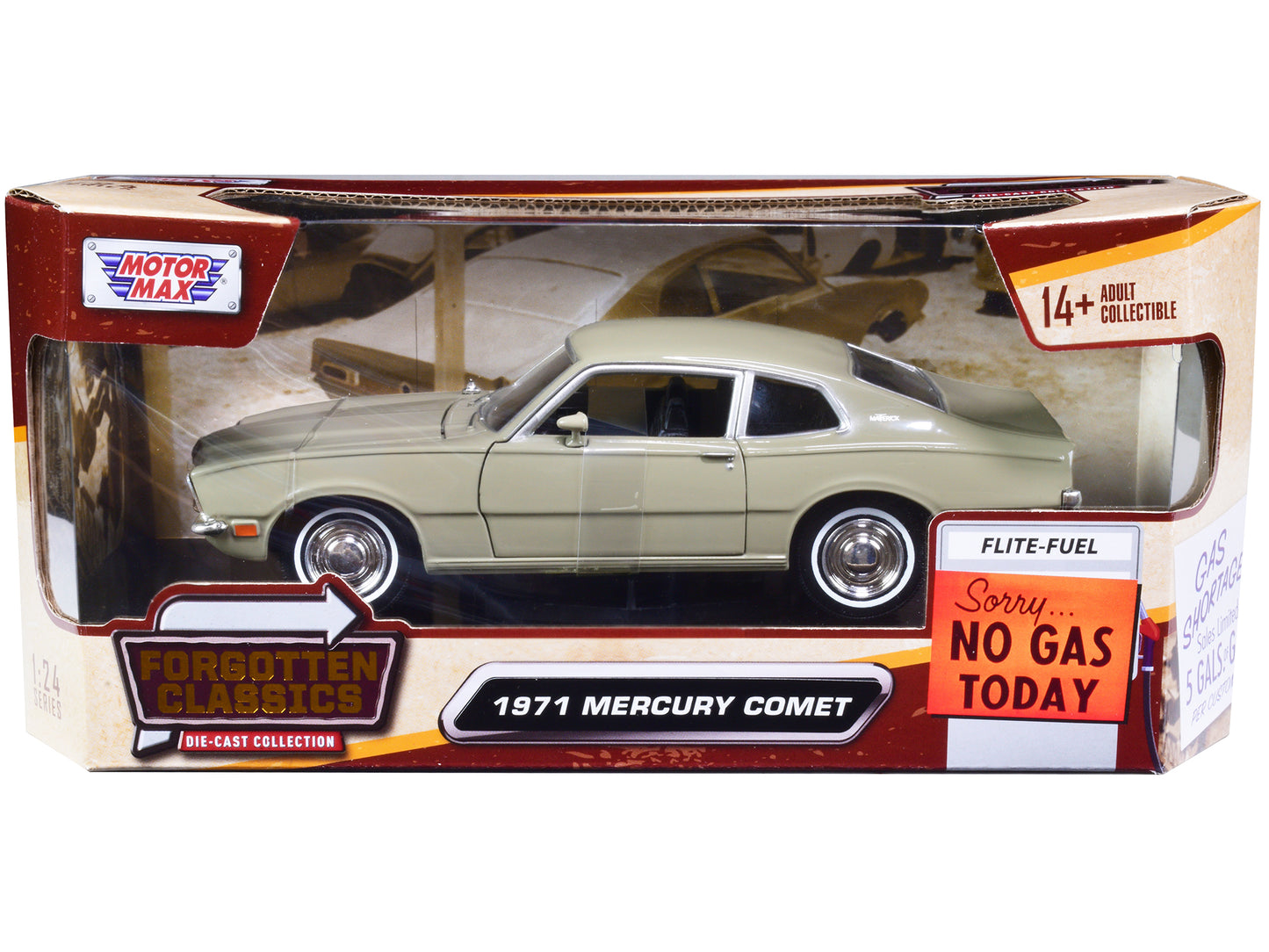 1971 Mercury Comet Beige "Forgotten Classics" Series 1/24 Diecast Model Car by Motormax