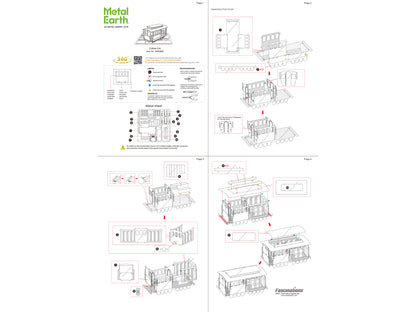 Model Kit San Francisco Cable Car "Powel & Mason St" (Easy Difficulty) Steel Model by Metal Earth