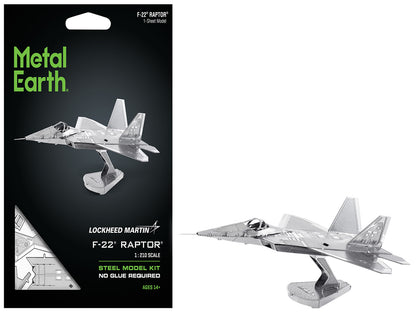 Model Kit Lockheed Martin F-22 Raptor Stealth Aircraft (Moderate Difficulty) Steel Model by Metal Earth