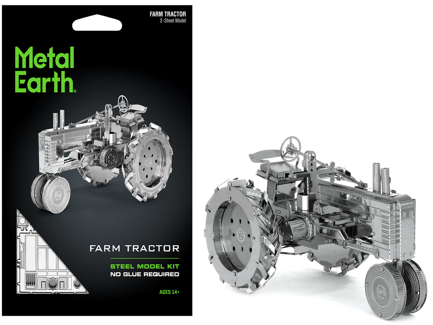 Model Kit Farm Tractor (Challenging Difficulty) Steel Model by Metal Earth