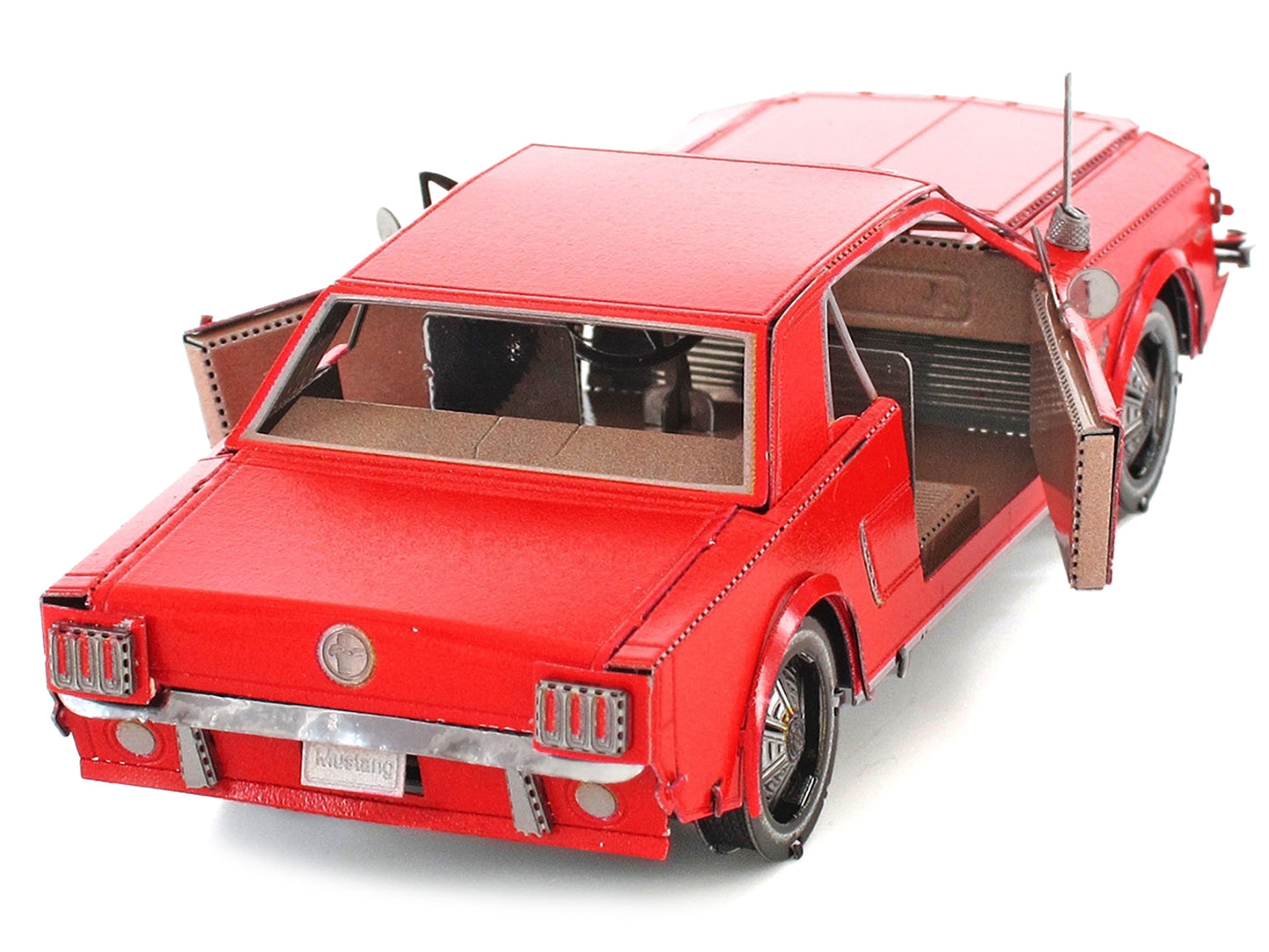 Model Kit 1965 Ford Mustang Red (Moderate Difficulty) Steel Model by Metal Earth