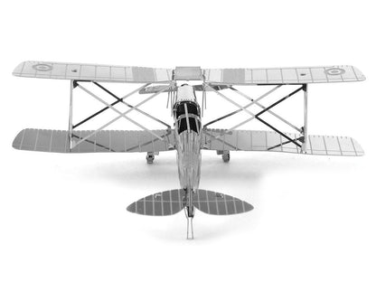 Model Kit De Havilland Tiger Moth Trainer Aircraft (Moderate Difficulty) Steel Model by Metal Earth