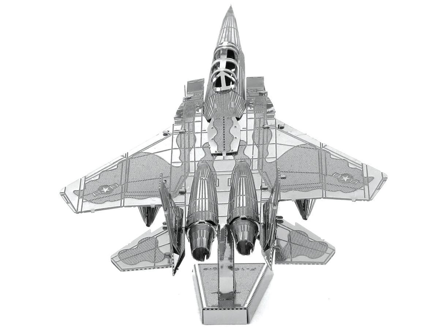 Model Kit McDonnell Douglas F-15 Eagle Fighter Aircraft (Moderate Difficulty) Steel Model by Metal Earth