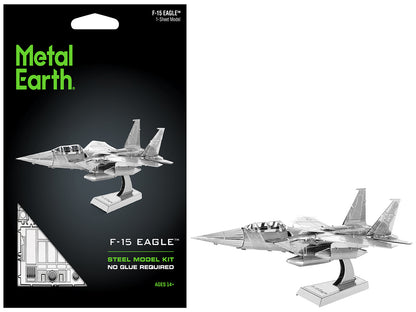 Model Kit McDonnell Douglas F-15 Eagle Fighter Aircraft (Moderate Difficulty) Steel Model by Metal Earth