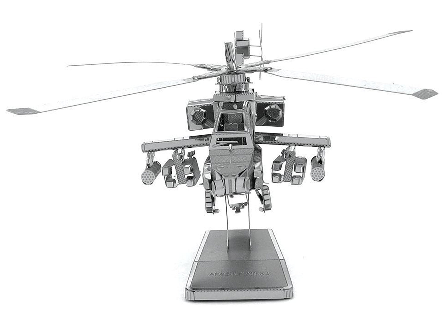 Model Kit Boeing AH-64 Apache Attack Helicopter (Moderate Difficulty) Steel Model by Metal Earth