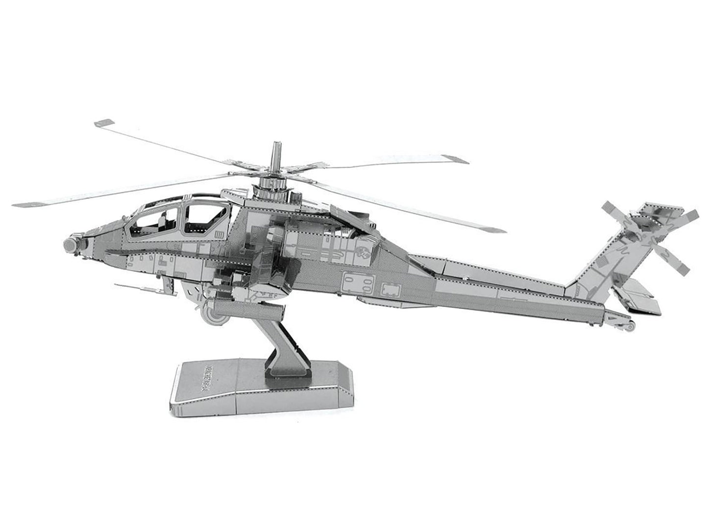 Model Kit Boeing AH-64 Apache Attack Helicopter (Moderate Difficulty) Steel Model by Metal Earth