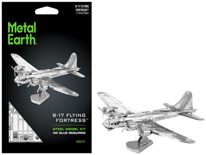 Model Kit Boeing B-17 Flying Fortress Bomber Aircraft (Moderate Difficulty) Steel Model by Metal Earth