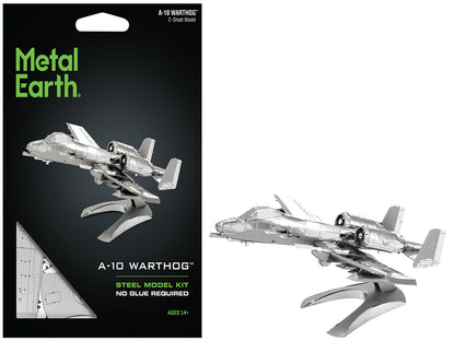 Model Kit Fairchild Republic A-10 Thunderbolt II "Warthog" Attack Aircraft (Moderate Difficulty) Steel Model by Metal Earth