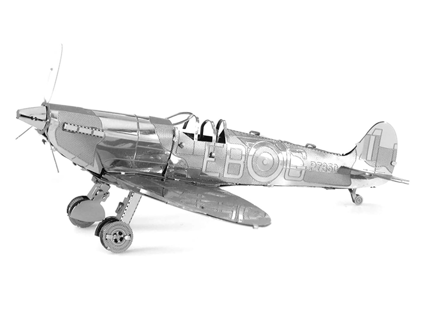 Model Kit Supermarine Spitfire Fighter Aircraft "Royal Air Force" (Easy Difficulty) Steel Model by Metal Earth