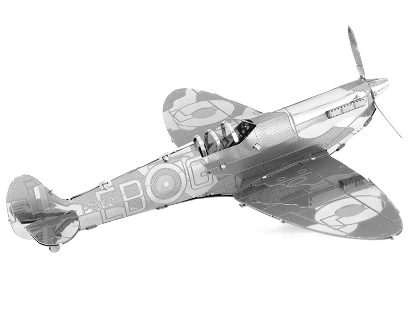 Model Kit Supermarine Spitfire Fighter Aircraft "Royal Air Force" (Easy Difficulty) Steel Model by Metal Earth