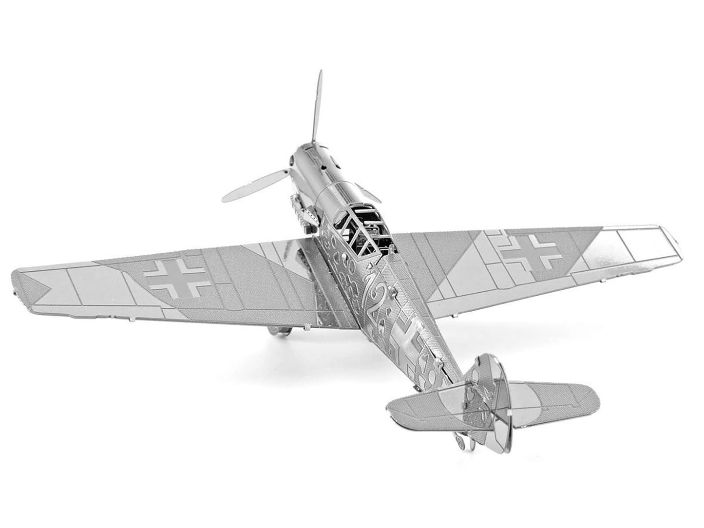 Model Kit Messerschmitt BF-109 Fighter Aircraft "German Luftwaffe" (Moderate Difficulty) Steel Model by Metal Earth