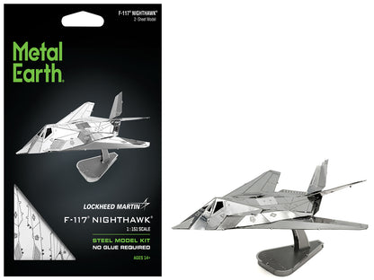 Model Kit Lockheed Martin F-117 Nighthawk Stealth Aircraft "United States Air Force" (Moderate Difficulty) Steel Model by Metal Earth