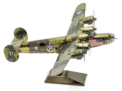 Model Kit Consolidated B-24 Liberator Bomber Aircraft "Diamond Lil" United States Army Air Forces (Challenging Difficulty) Steel Model by Metal Earth