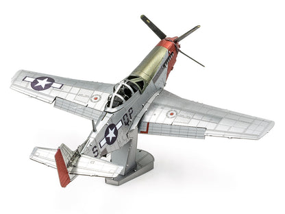 Model Kit North American P-51D Mustang Fighter Aircraft "Sweet Arlene" United States Army Air Forces (Challenging Difficulty) Steel Model by Metal Earth