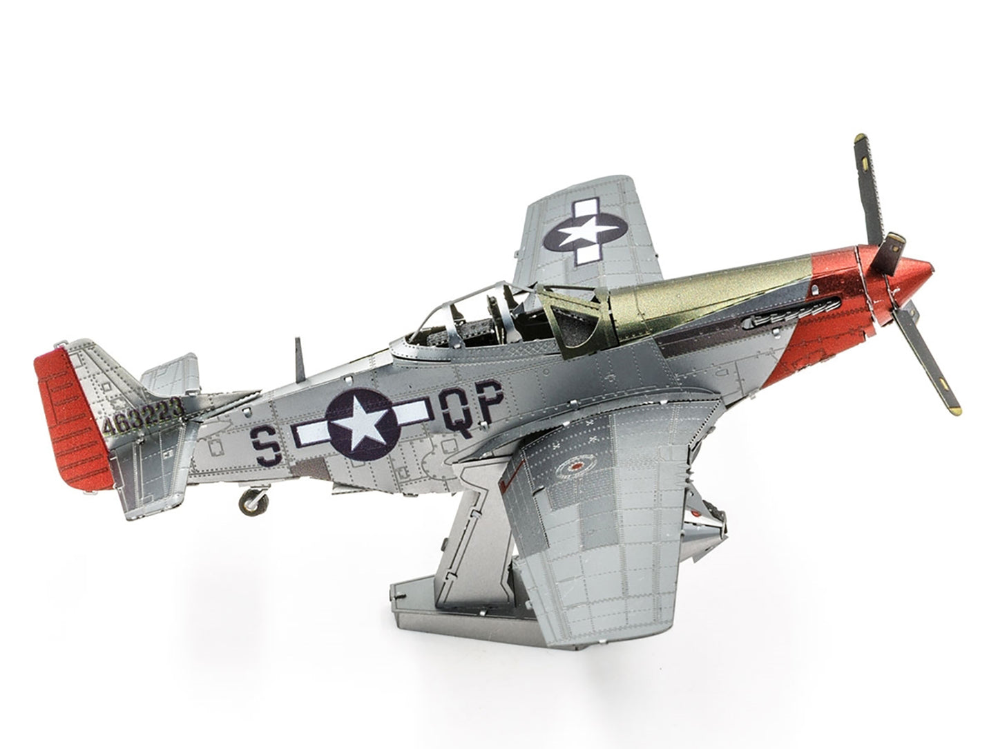 Model Kit North American P-51D Mustang Fighter Aircraft "Sweet Arlene" United States Army Air Forces (Challenging Difficulty) Steel Model by Metal Earth