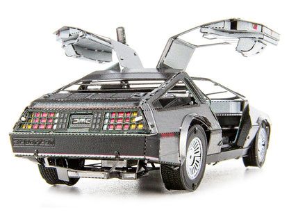 Model Kit DeLorean Brushed Metal (Moderate Difficulty) Steel Model by Metal Earth