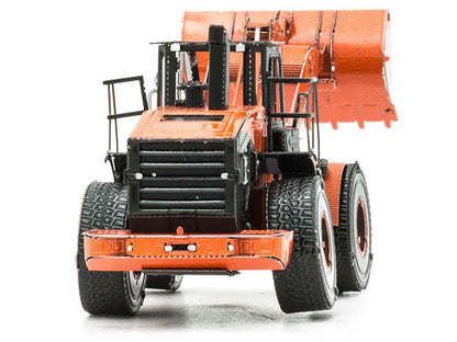 Model Kit Wheel Loader Orange and Black (Challenging Difficulty) Steel Model by Metal Earth