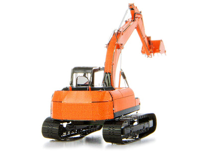 Model Kit Excavator Orange and Black (Challenging Difficulty) Steel Model by Metal Earth