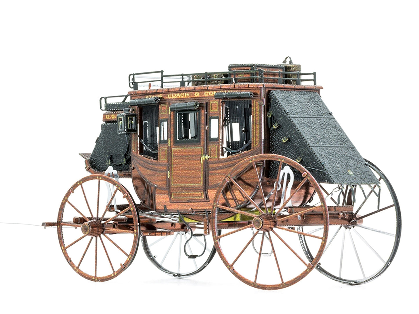 Model Kit Wild West Stagecoach (Moderate Difficulty) Steel Model by Metal Earth