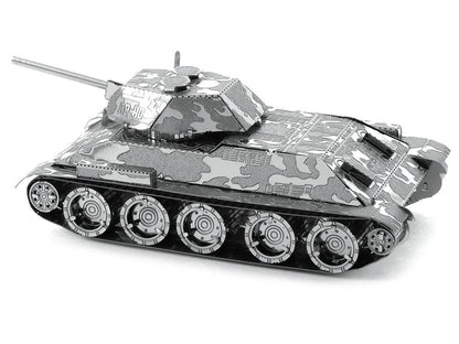 Model Kit Soviet T-34 Tank (Moderate Difficulty) Steel Model by Metal Earth