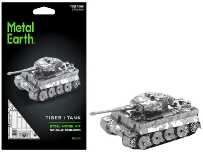 Model Kit German Tiger I Tank (Moderate Difficulty) Steel Model by Metal Earth