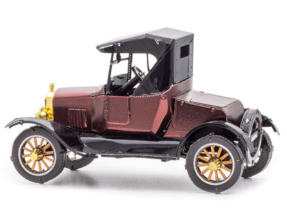 Model Kit 1925 Ford Model T Runabout Dark Red and Black (Moderate Difficulty) Steel Model by Metal Earth