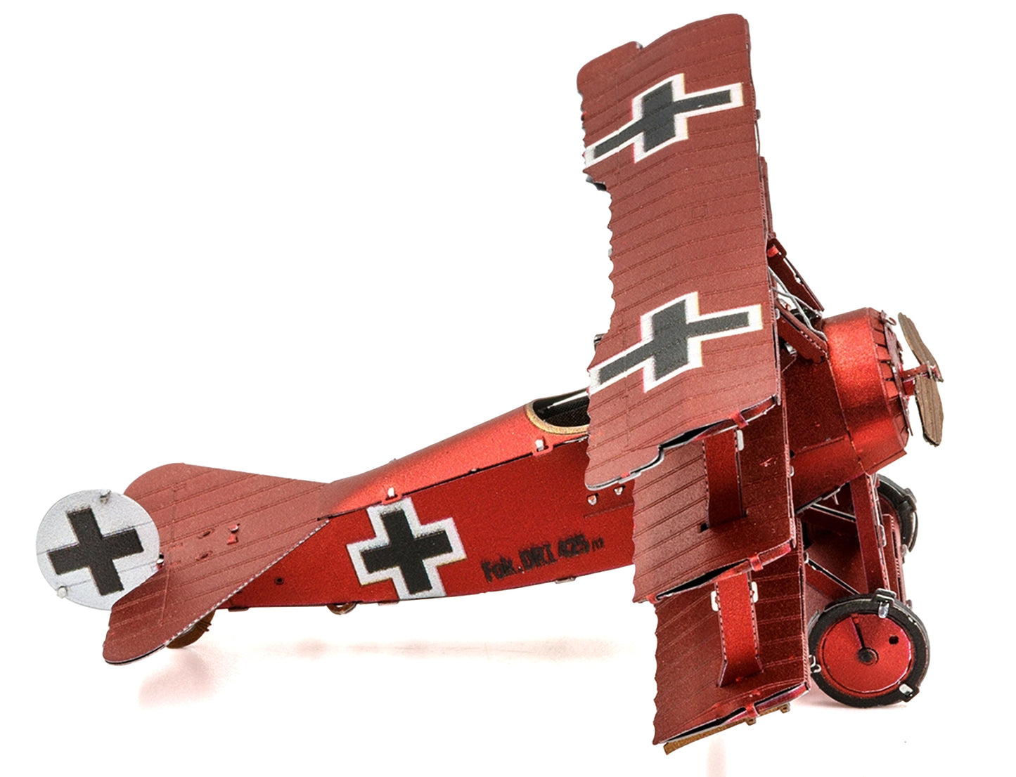 Model Kit Fokker Dr.I Triplane Fighter Aircraft "Red Baron" German Air Force (Moderate Difficulty) Steel Model by Metal Earth