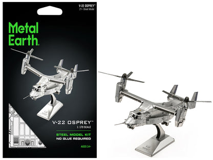 Model Kit Bell Boeing V-22 Osprey Aircraft "United States Military" (Challenging Difficulty) Steel Model by Metal Earth