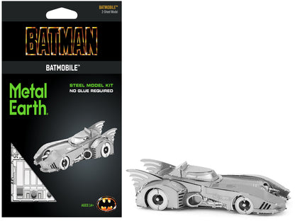 Model Kit 1989 Batmobile "Batman" (1989) Movie (Challenging Difficulty) Steel Model by Metal Earth