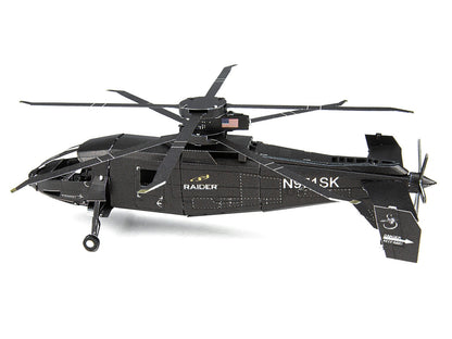 Model Kit Sikorsky S-97 Raider Attack Helicopter "United States Army" (Challenging Difficulty) Steel Model by Metal Earth