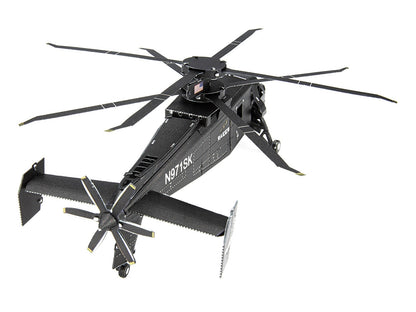 Model Kit Sikorsky S-97 Raider Attack Helicopter "United States Army" (Challenging Difficulty) Steel Model by Metal Earth