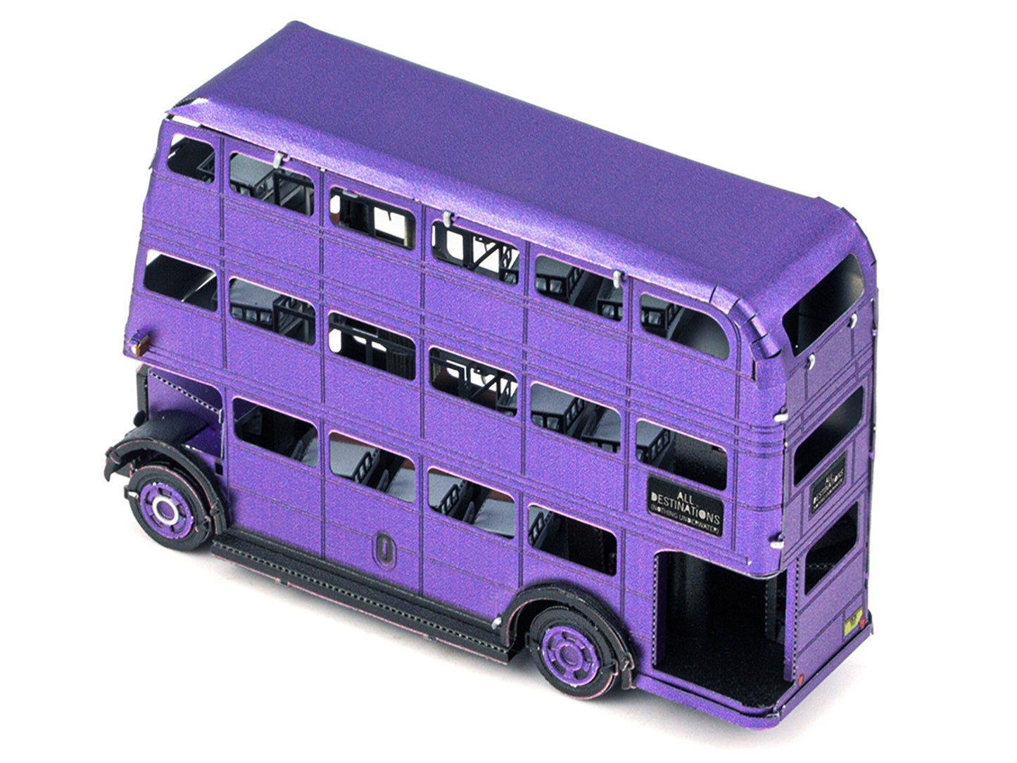 Model Kit Knight Bus Purple "Harry Potter and the Prisoner of Azkaban" (2004) Movie (Moderate Difficulty) Steel Model by Metal Earth