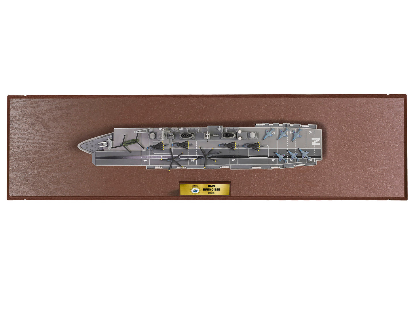 British HMS Invincible (R05) Aircraft Carrier Full-Hull Edition "Falklands War" (1982) British Royal Navy "Battleship" Series 1/700 Diecast Model by Metal Proud