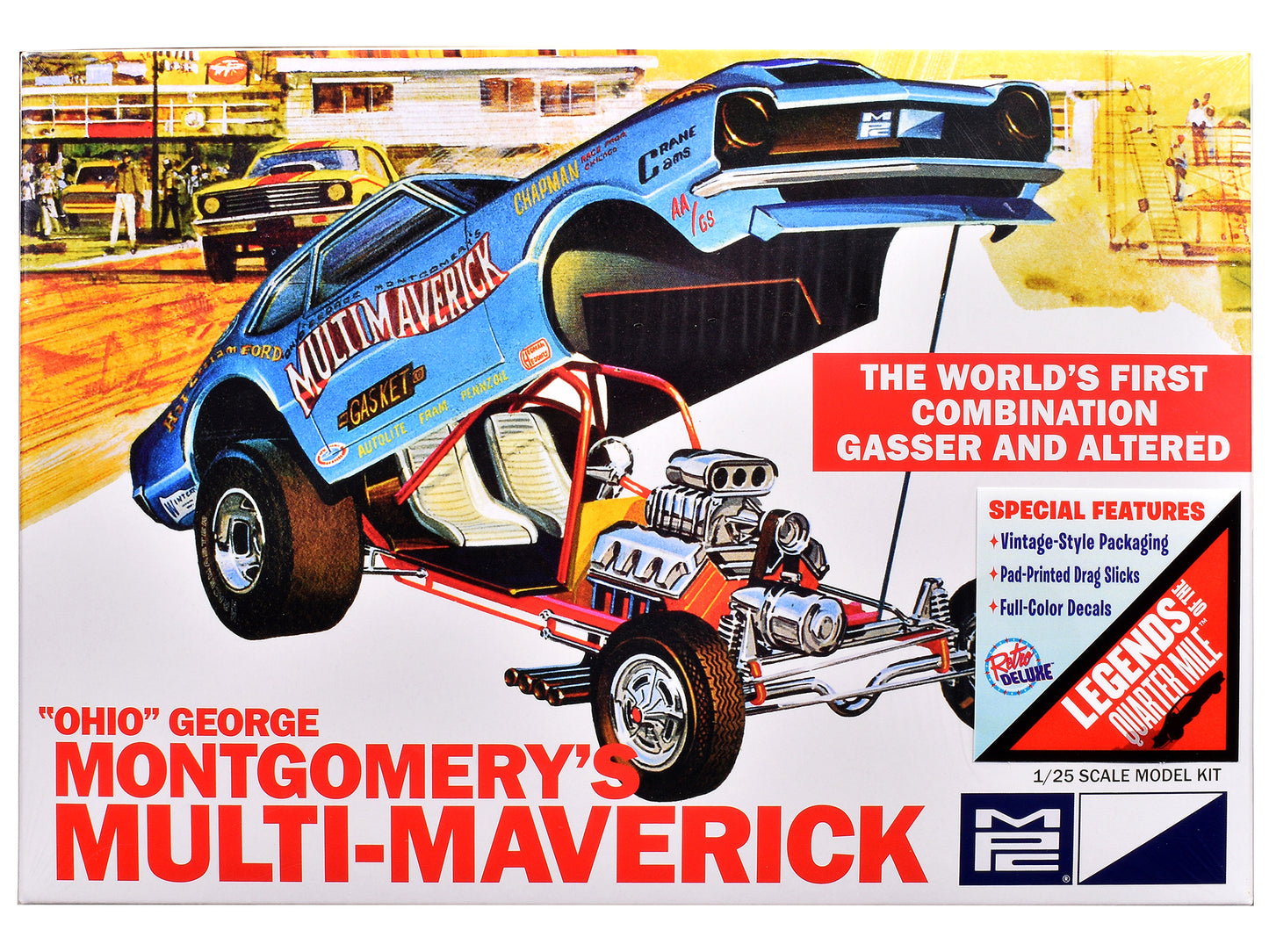 Skill 2 Model Kit "Ohio" George Montgomery's Multi Maverick Funny Car 1/25 Scale Model by MPC