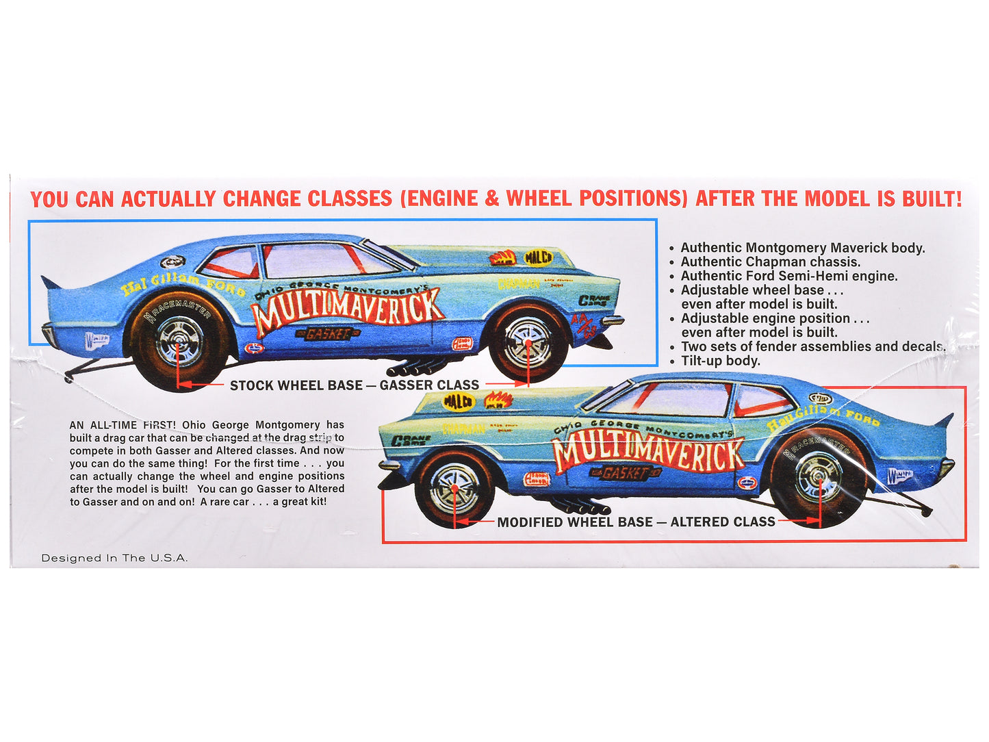 Skill 2 Model Kit "Ohio" George Montgomery's Multi Maverick Funny Car 1/25 Scale Model by MPC