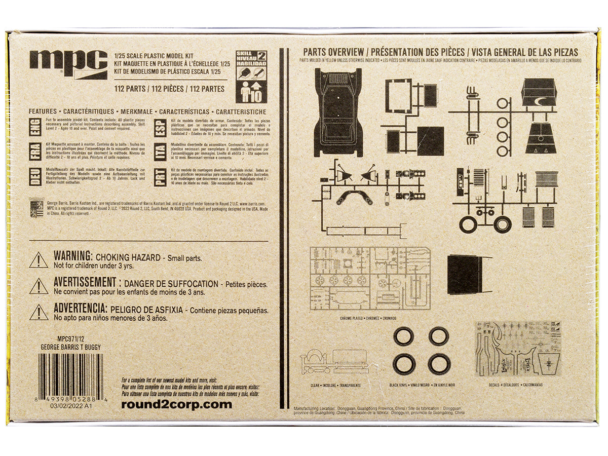 Skill 2 Model Kit George Barris "T" Classic Dune Buggy 3-in-1 Kit 1/25 Scale Model by MPC