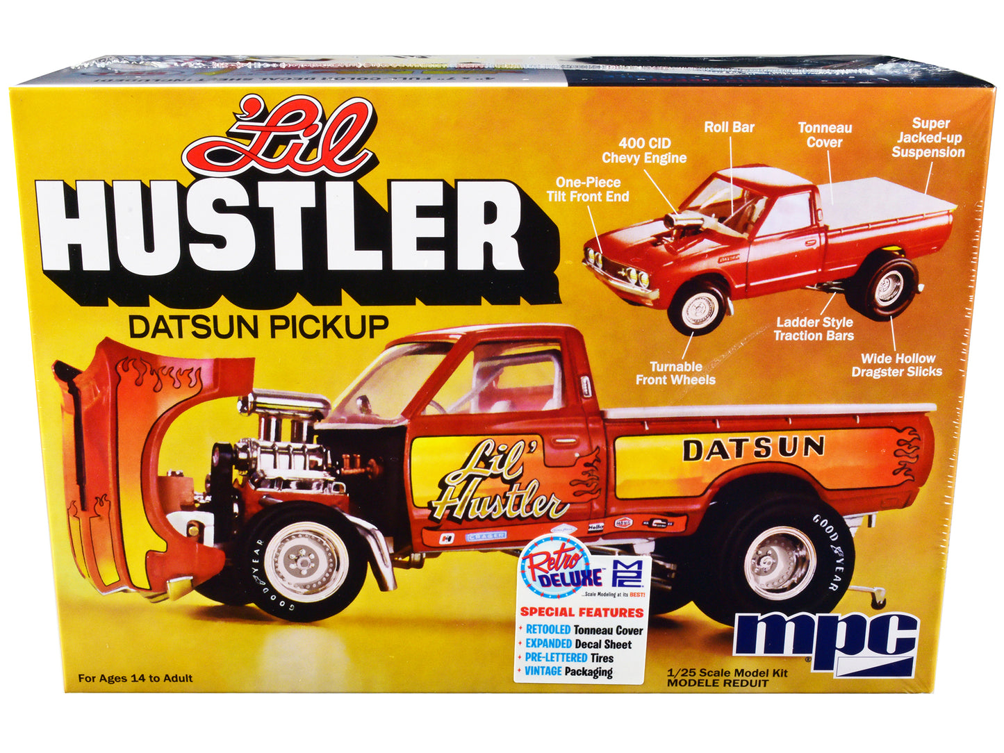 Skill 2 Model Kit 1975 Datsun Pickup Truck "Lil Hustler" 1/25 Scale Model by MPC