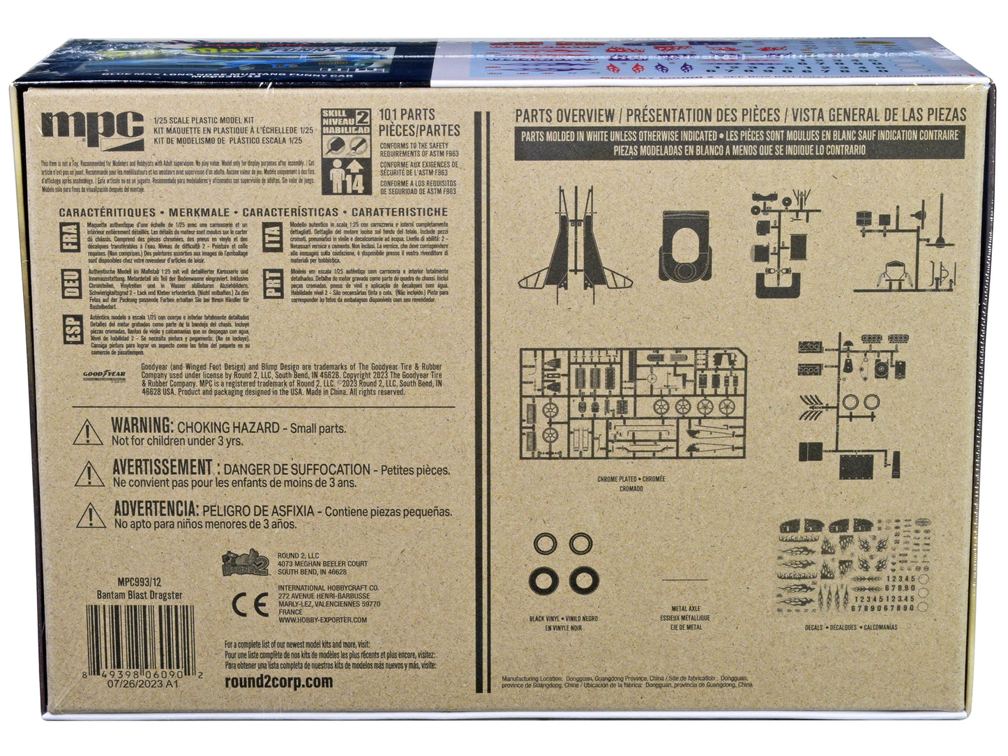 Skill 2 Model Kit "Bantam Blast" AA/FA Altered Roadster/Dragster 1/25 Scale Model by MPC