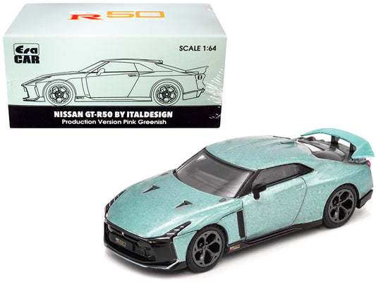 Nissan GT-R50 by Italdesign Pink Greenish 1/64 Diecast Model Car by Era Car