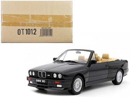 1989 BMW E30 M3 Convertible Diamond Black Metallic Limited Edition to 3000 pieces Worldwide 1/18 Model Car by Otto Mobile