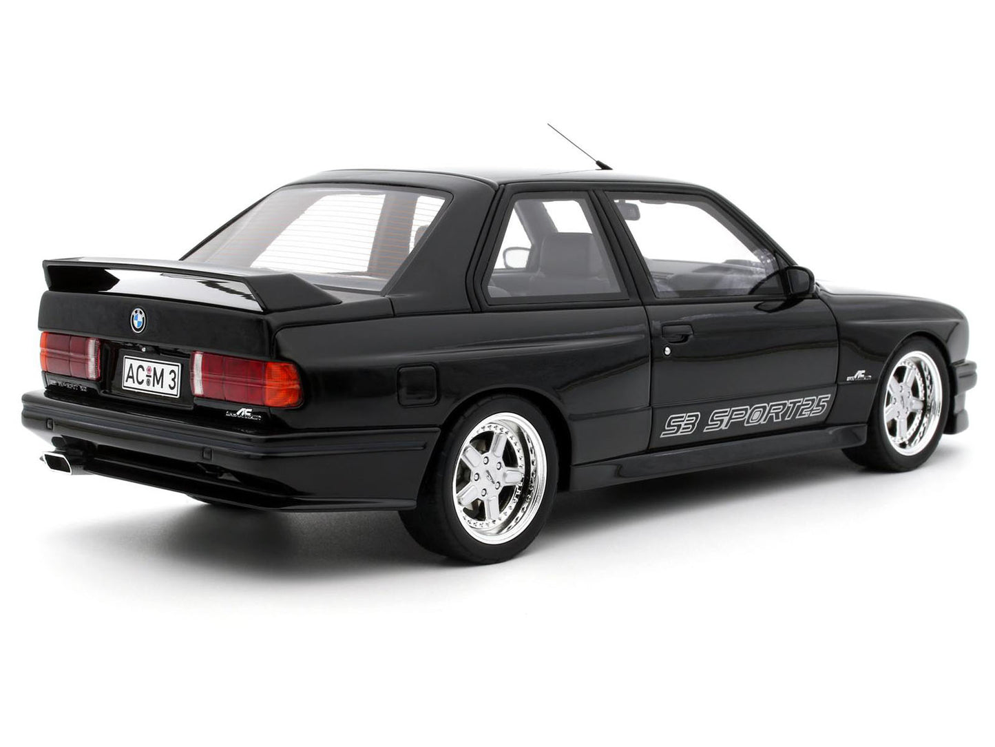 1985 BMW AC Schnitzer ACS3 Sport 2.5 Diamond Black Metallic Limited Edition to 3000 pieces Worldwide 1/18 Model Car by Otto Mobile