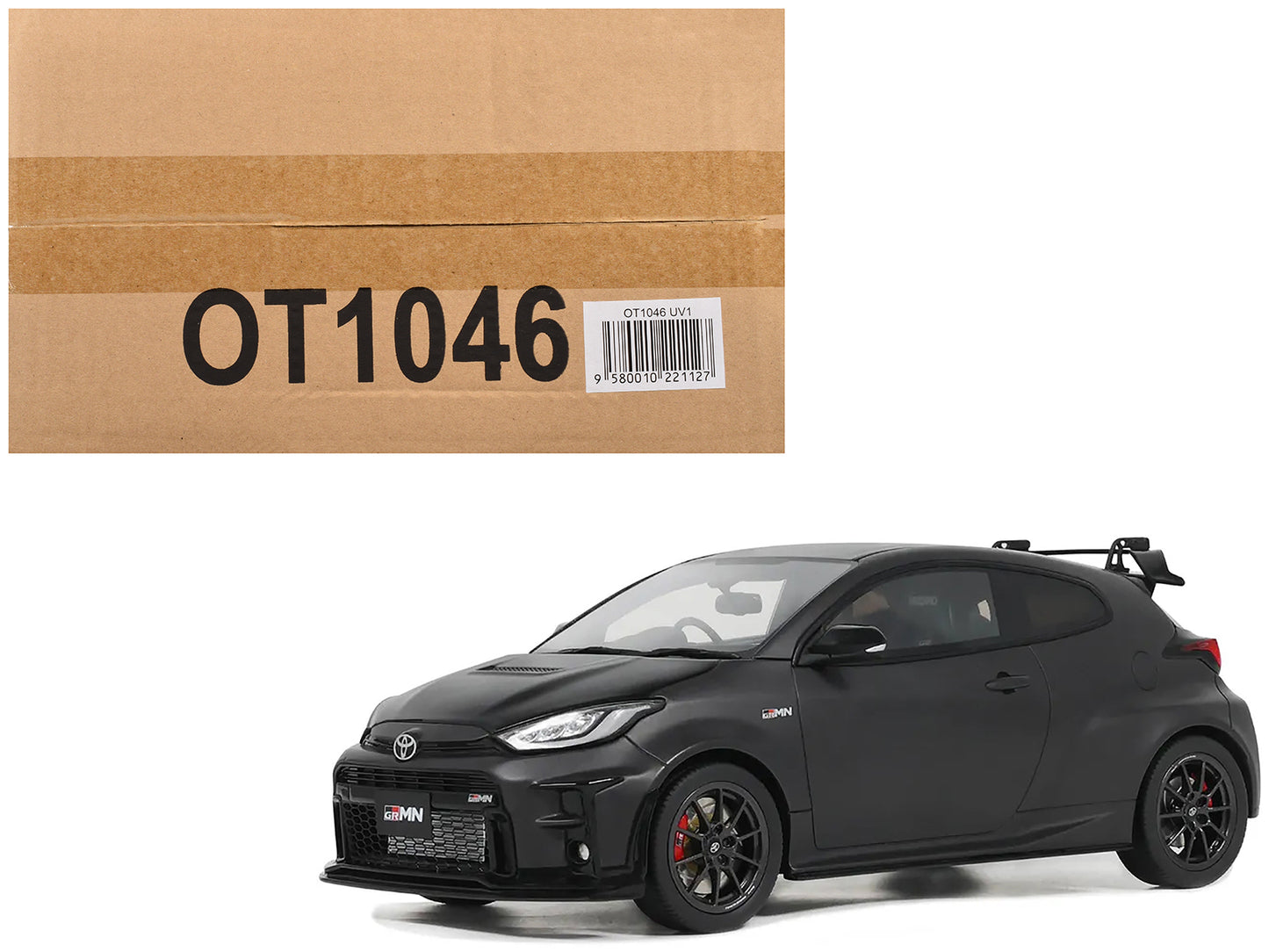 2022 Toyota Yaris GR RHD (Right Hand Drive) Matt Black Limited Edition to 1000 pieces Worldwide 1/18 Model Car by Otto Mobile