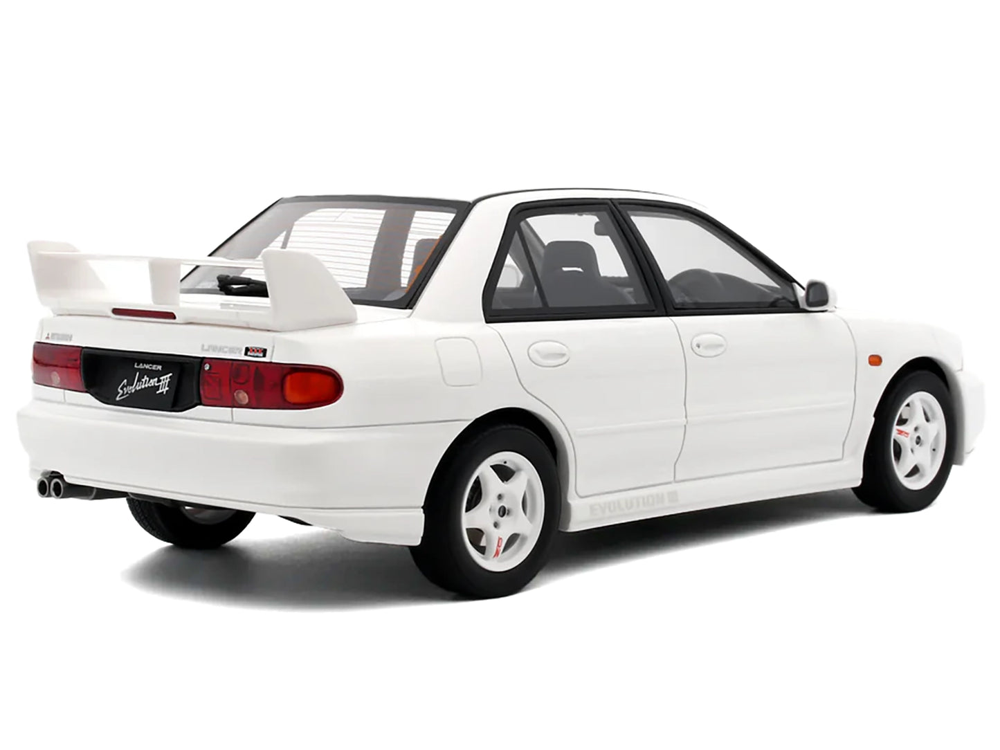 1995 Mitsubishi Lancer Evolution III RHD (Right Hand Drive) Scotia White Limited Edition to 3000 pieces Worldwide 1/18 Model Car by Otto Mobile